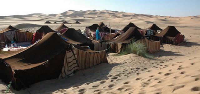 Bedouin ‘black-tents’ made from woven goat hair