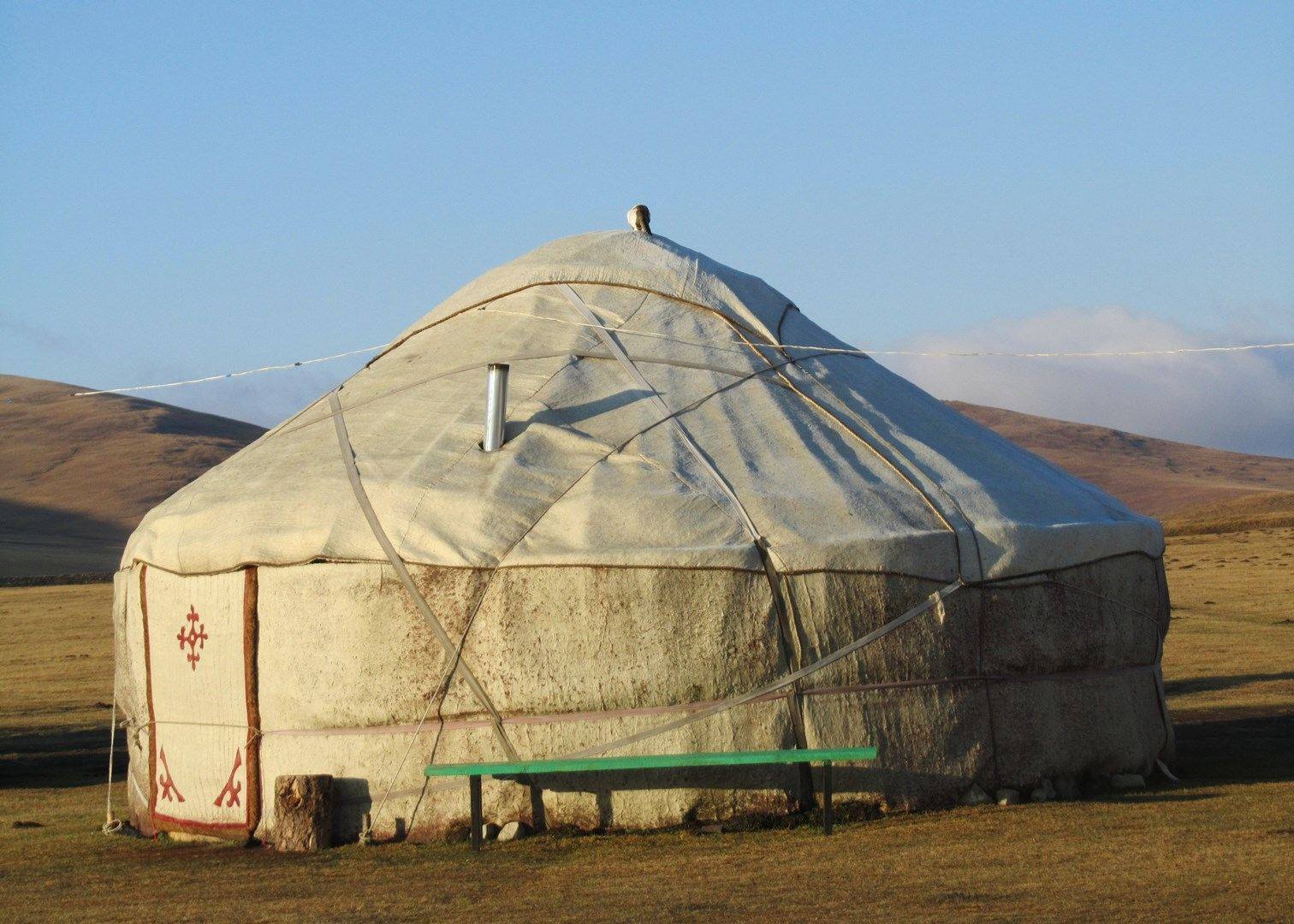 Yurts-domed tents made from felt